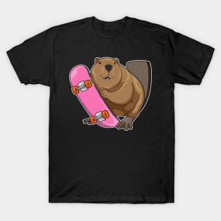 Beaver Skater Skateboard T-Shirt